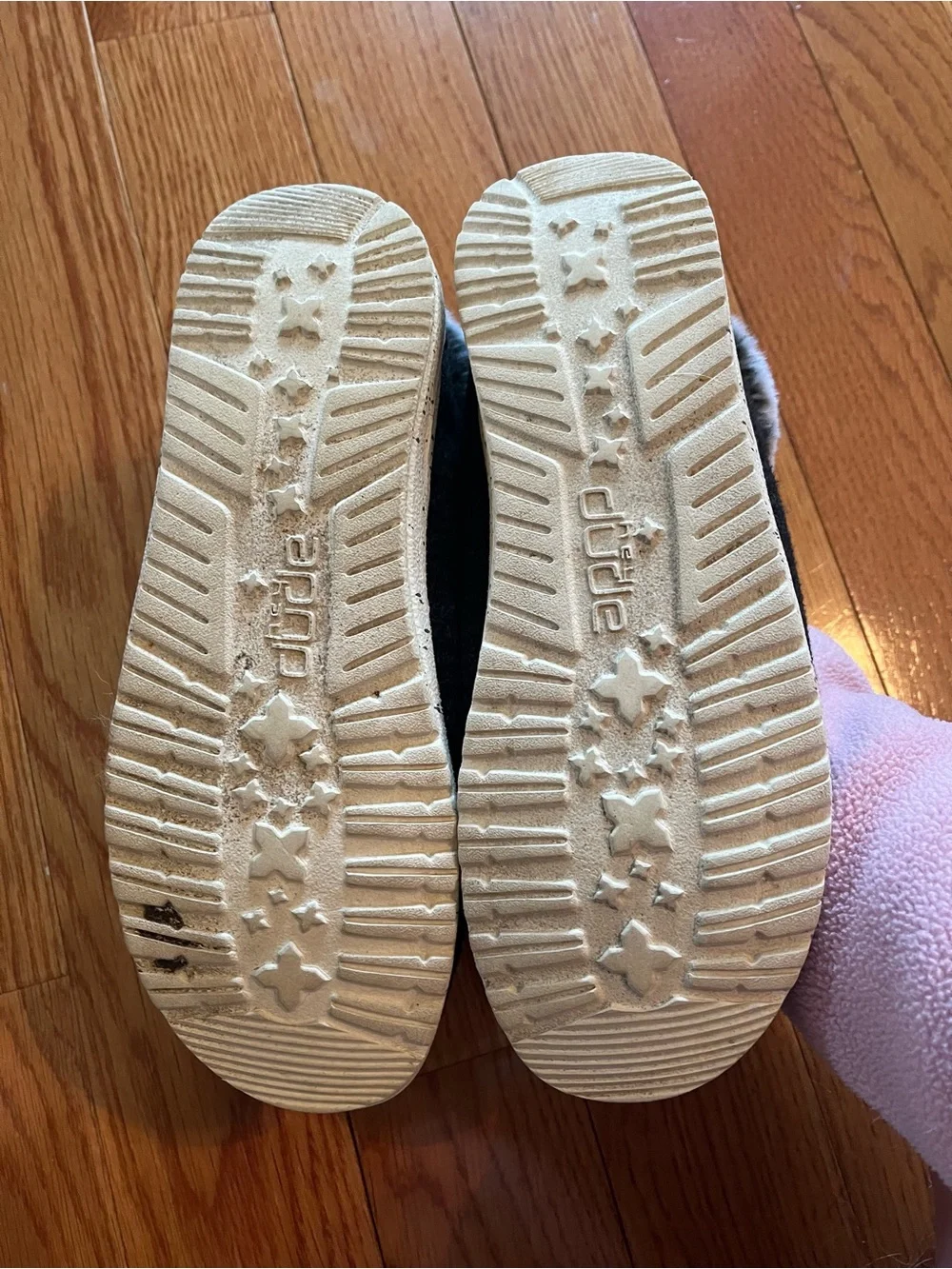 Hey Dude Women’s Britt Faux Fur Lined Slip-Ons in Black - Size 6